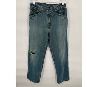 Vintage Silver Tab Jeans Mens Size 32 x 32 Blue Denim Baggy Distressed Levis 90s